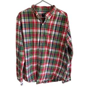 American Eagle Plaid Long Sleeve Button Down Shirt Athletic Fit Mens Size XL